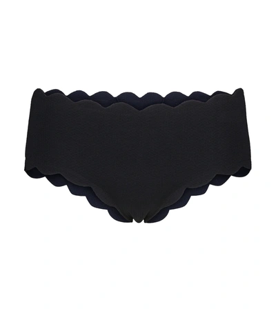 Shop Marysia Santa Barbara Bikini Bottoms In Black Indigo