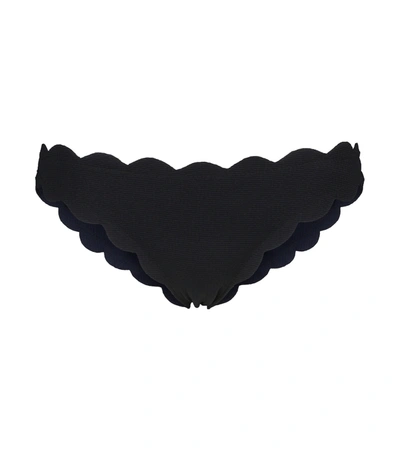 Shop Marysia Antibes Bikini Bottoms In Black Indigo