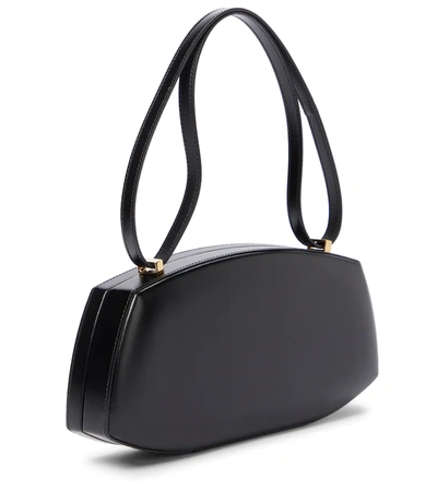 Shop Jil Sander Leather Shoulder Bag In Black