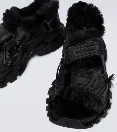 Shop Balenciaga Track Strapped Sandals In Black