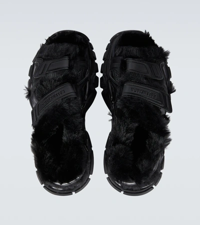 Shop Balenciaga Track Strapped Sandals In Black