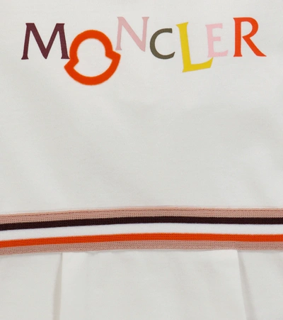 Shop Moncler Baby Cotton Top And Leggings Set In White