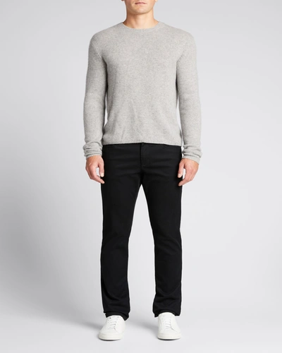 Shop Vince Men's Cashmere Crewneck Sweater In H Grey
