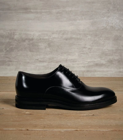 Shop Brunello Cucinelli Leather Oxford Shoes In Black