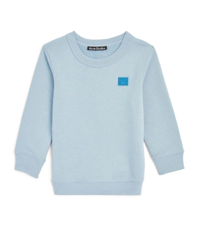 Shop Acne Studios Organic Cotton Sweatshirt (3-10 Years) In Blue