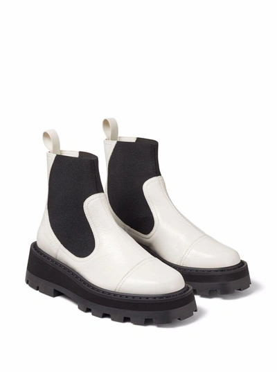 Shop Jimmy Choo Clayton White Leather Boots