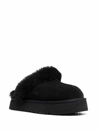 Shop Ugg Disquette Slippers In Black