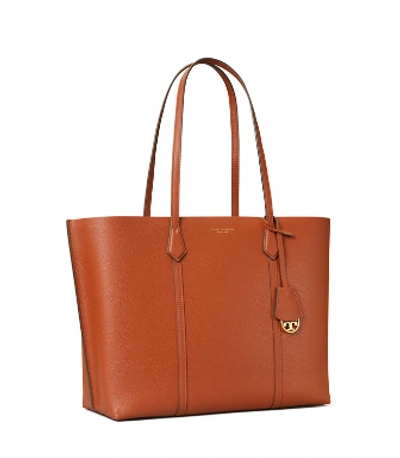 Shop Tory Burch Perry Triple-compartment Tote Bag In Sumac