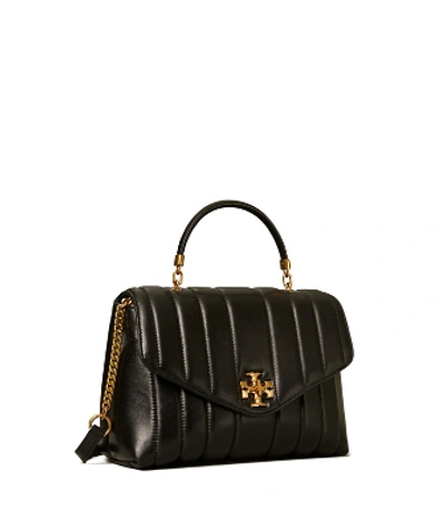 Shop Tory Burch Kira Quilted Satchel In Black