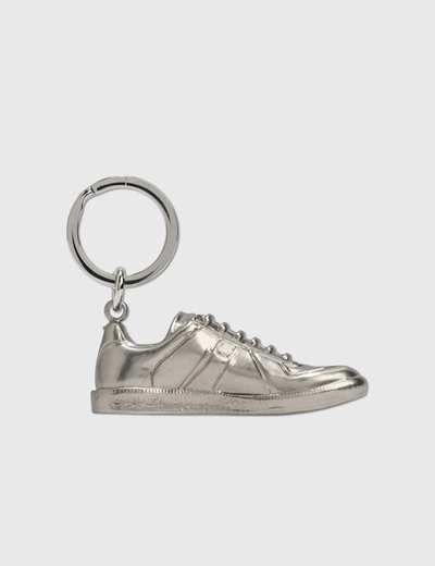 Shop Maison Margiela Replica Sneaker Key Ring In Silver