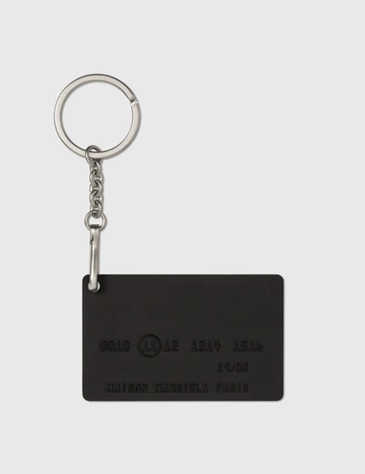 Shop Maison Margiela Logo Card Key Holder In Black