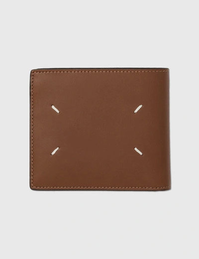 Shop Maison Margiela Cards And Coins Bifold Wallet In Brown