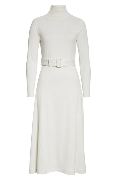 Shop Club Monaco Melissah Knit Long Sleeve Midi Dress In White