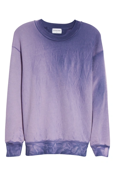 Shop Cotton Citizen Brooklyn Oversize Crew Sweatshirt In Lilac Mix