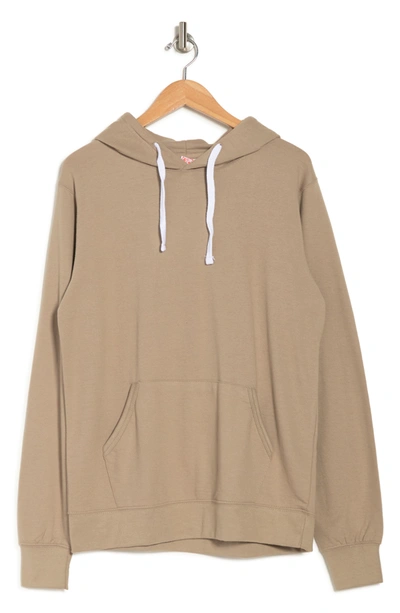 Shop Fleece Factory French Terry Pullover Hoodie In Beige