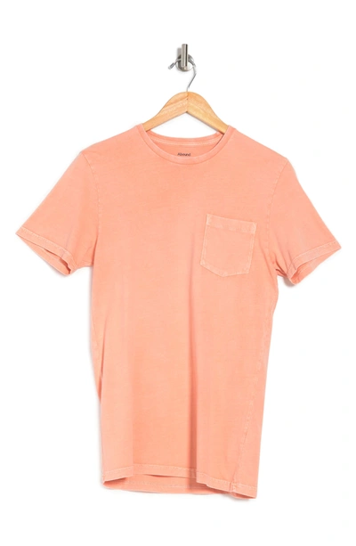 Shop Abound Pocket Acid Wash T-shirt In Coral Shrimp