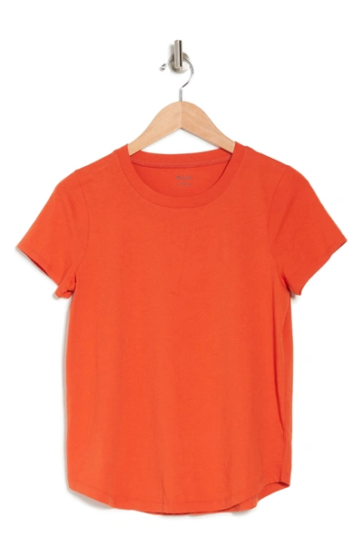 Shop Madewell Vintage Crew Neck Cotton T-shirt In Roasted Squash