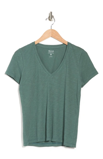 Shop Madewell V-neck Short Sleeve T-shirt In Meadow Green