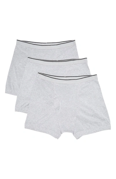 Shop Nordstrom Rack 3-pack Boxer Briefs In Grey Heather