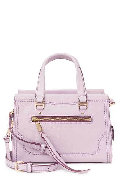 Shop Marc Jacobs Mini Cruiser Pebbled Leather Crossbody Satchel In Fair Orchid