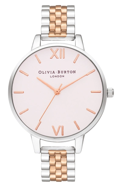 Shop Olivia Burton Blush Bracelet Watch In Silver/ Blush/ Rose Gold