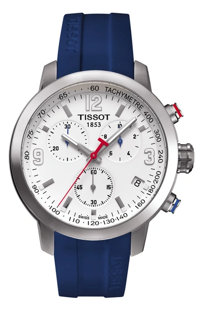 Shop Tissot Men's Prc 200 Ice Hockey Chronograph Quartz Watch In White