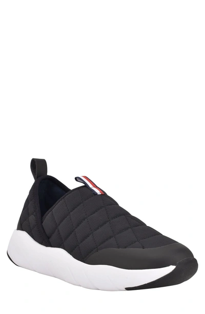 Shop Tommy Hilfiger Gaines Quilted Nylon Slip-on Sneaker In Blk01