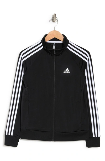 Shop Adidas Originals 3-stripe Track Top Tricot Jacket In Black