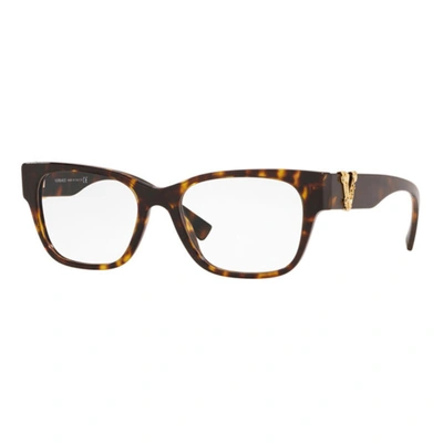 Shop Versace Ladies Tortoise Square Eyeglass Frames Ve328310854