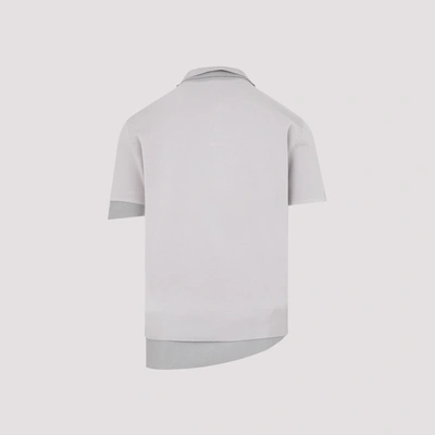 Shop Jacquemus Double Polo T-shirt In Grey