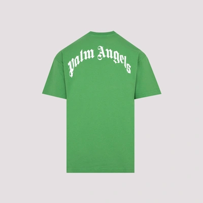 Shop Palm Angels Cotton Bear T-shirt Tshirt In Green