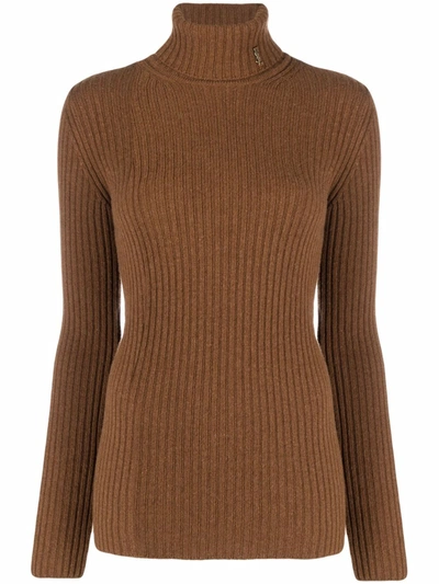 Shop Saint Laurent Sweaters Camel