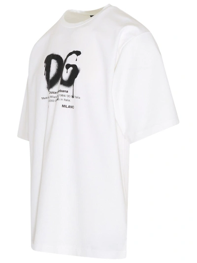 Shop Dolce & Gabbana White Cotton Blend T-shirt