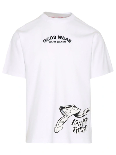 Shop Gcds T-shirt Looney Tunes Bianca In White