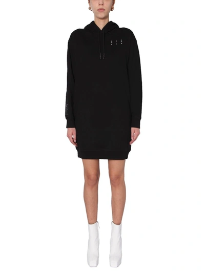 Shop Mcq By Alexander Mcqueen Hooded Dress In Black
