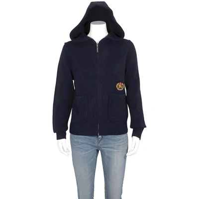 Shop Burberry Embroidered Archive Logo Cashmere Hooded Top
