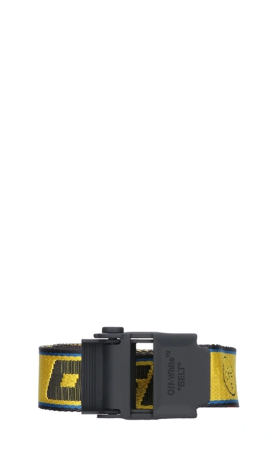 Shop Off-white "industrial" Belt In Yellow