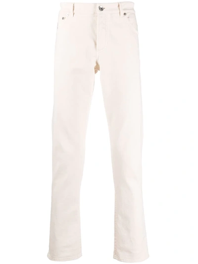 Shop Brunello Cucinelli Straight-leg High Rise Jeans In 中性色