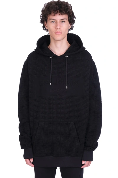 Shop Balmain Sweatshirt In Black Polyester