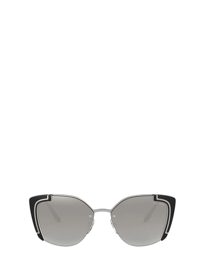 Shop Prada Pr 59vs Silver / Black Ivory Sunglasses