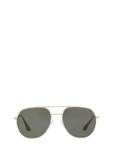 Shop Prada Pr 55us Pale Gold Sunglasses