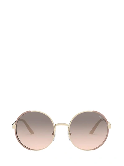 Shop Prada Pr 59xs Pale Gold / Matte Pink Sunglasses