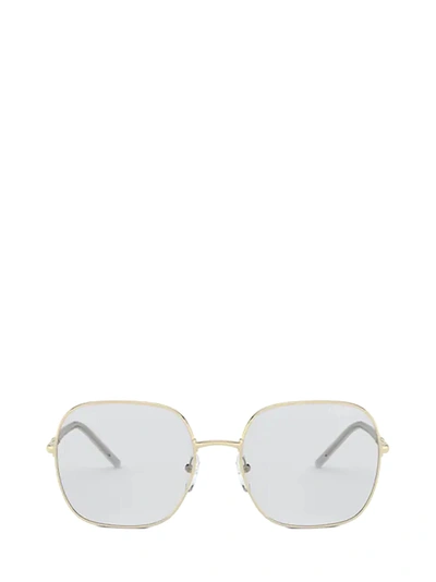 Shop Prada Pr 67xs Pale Gold Sunglasses