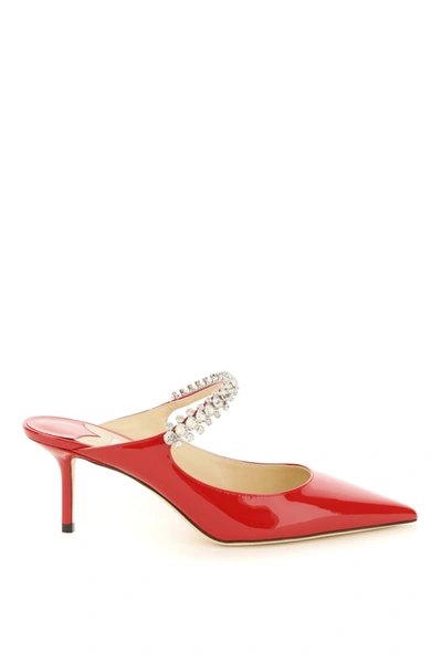 Shop Jimmy Choo Bing 65 Mules In Red (red)