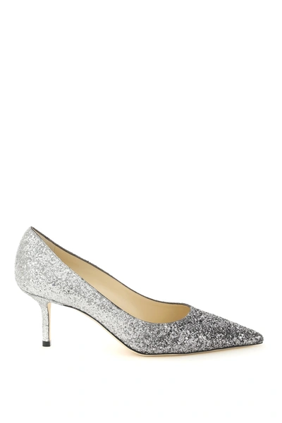 Shop Jimmy Choo Love 65 Pump In Antracite Silver (silver)