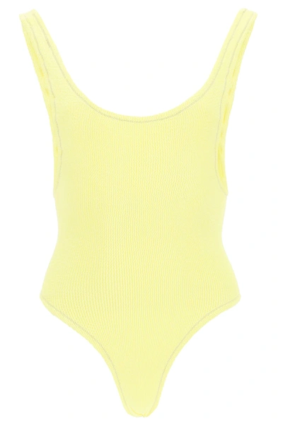 Shop Reina Olga Ruby Swimsuit In Pastel Yellow (yellow)