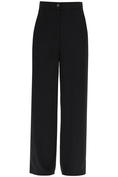 Shop Mm6 Maison Margiela Loose Trousers In Cady In Black (black)