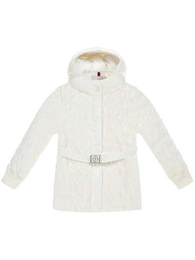Shop Moncler Enfant Suher Down Jacket In White
