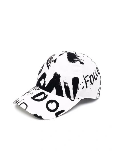 Shop Dolce & Gabbana Baseball Hat Graffiti In Hnspn Black