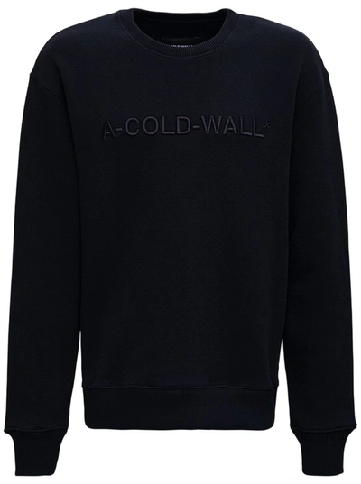 Shop A-cold-wall* Black Jersey Sweatshirt With Logo
